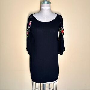 Blue Island Black & Floral Cover Up